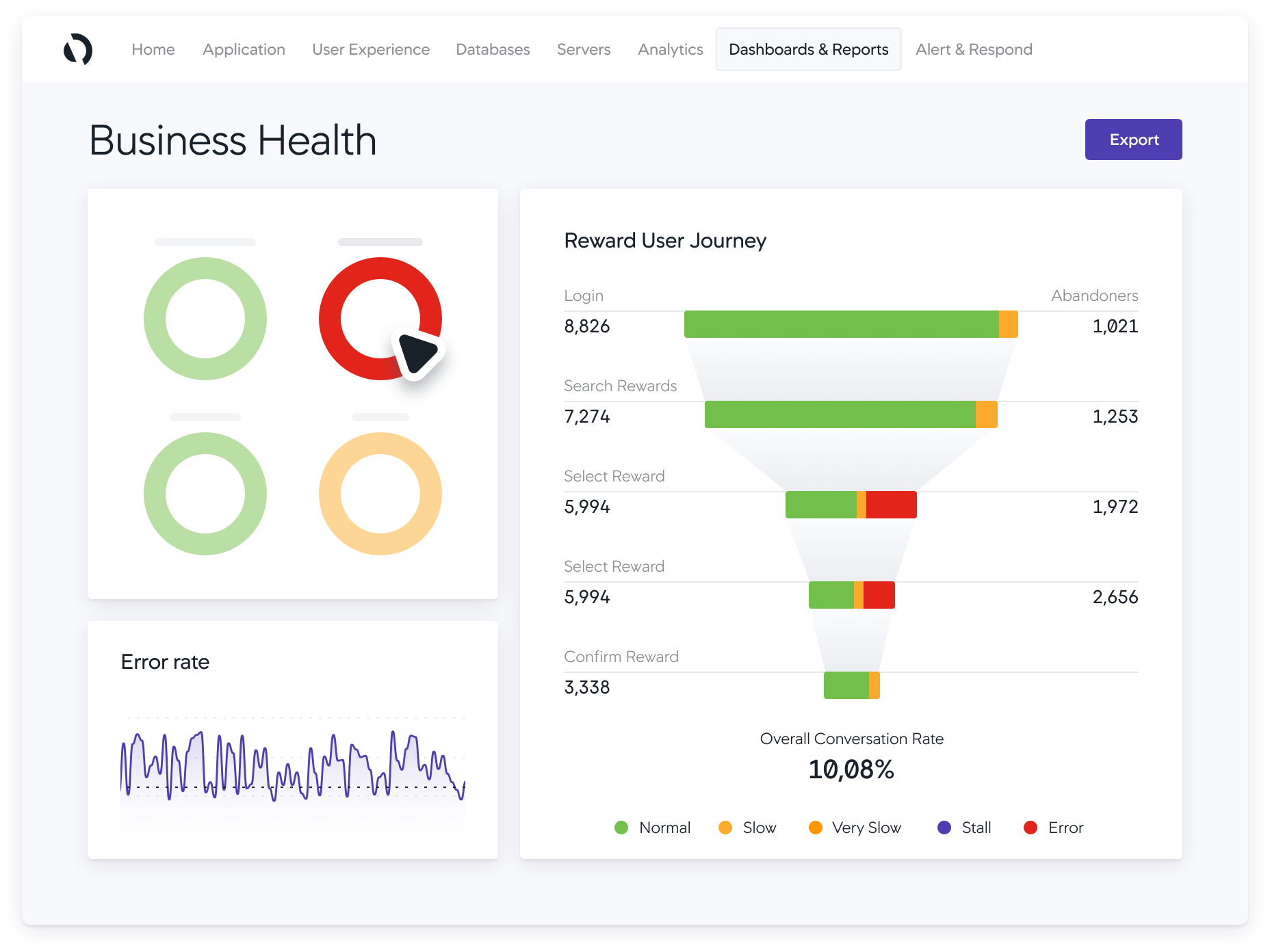 business health product screenshot